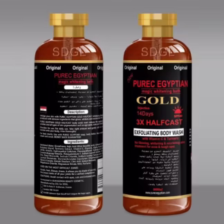 Purec Egyptian Gold 3x Halfcast Exfoliating Body Wash 1000ml - Original Magic Whitening Bath Formula with Vitamin C & Turmeric