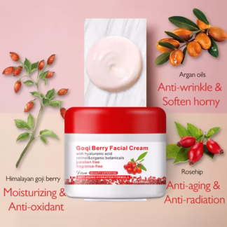 Disa Goji Berry Facial Cream with Hyaluronic Acid & Organic Botanicals Paraben Free moisturize
