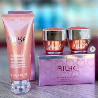 Ailke Superior Whitening Facial Set - Includes 120g Cleanser & 4.2oz Moisturizer for Smooth & Radiant Skin