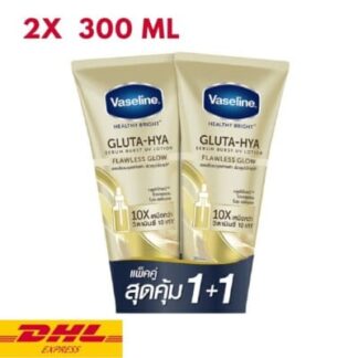 Vaseline Gluta Hya Lotion Set  Flawless glow- 2 in 1, 300ml Each ×2-