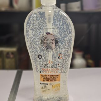 Young and Healthy Super Shower Gel - 4 Shades for Pure Whitening & Gentle Cleansing - amino acid and glycolic acid 1200ml