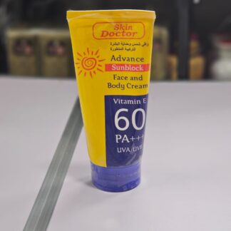 Skin Doctor Advance Sunblock SPF 60 Face and Body Cream with Vitamin E PA+++ UVA/UVB Protection