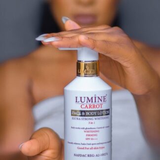 Lumine Carrot Face & Body Lotion Extra Strong Whitening 3 in 1 with Glutathione Tomato & Carrot SPF 50+++ 400ml (Copy)